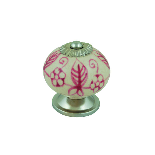 bouton-porcelaine-blanc-motif-rose-base-nickele-B0460-0
