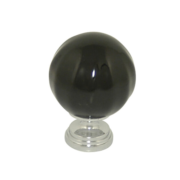 bouton-boule-striee-verre-noir-base-metal-chrome-B0447-104