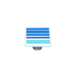bouton-carre-resine-rayures-bleues-B0220