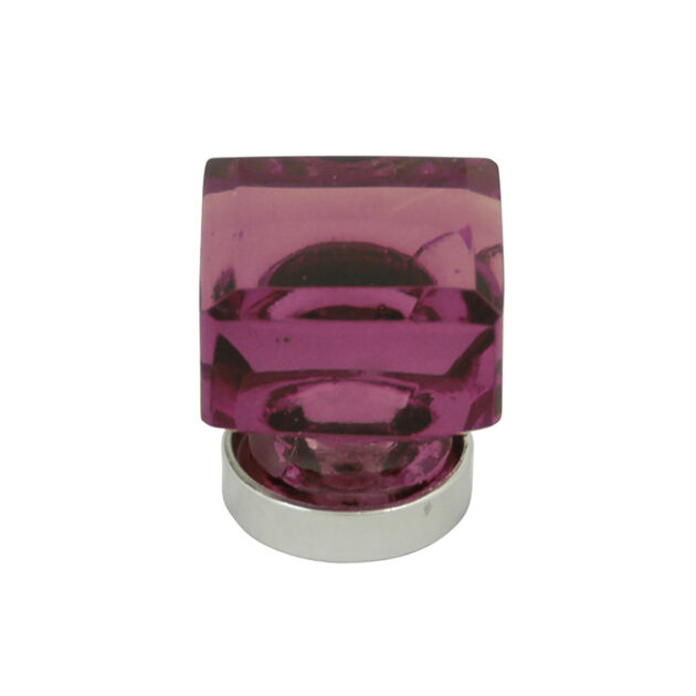 bouton-carre-verre-violet-base-chrome-B0448-T82