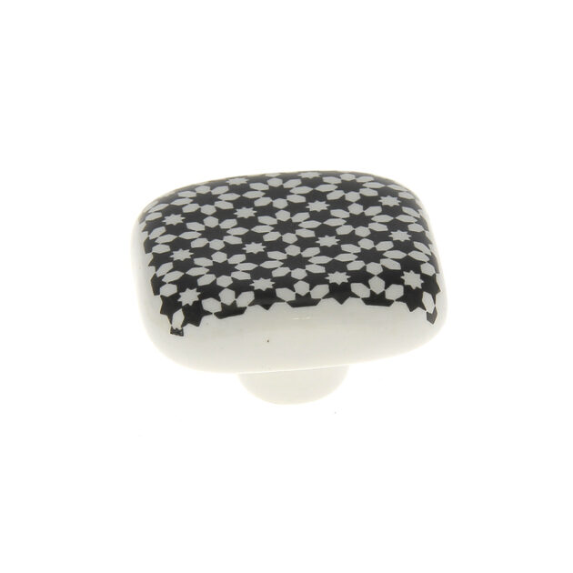 bouton-ceramique-carre-motif-carreau-ciment-fleur-noir-B0545