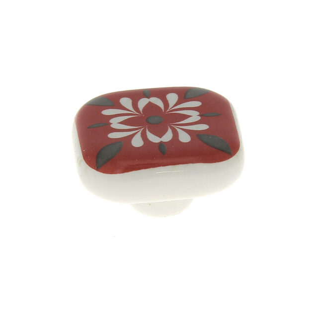 bouton-ceramique-carre-motif-carreau-ciment-fleur-rouge-B0543