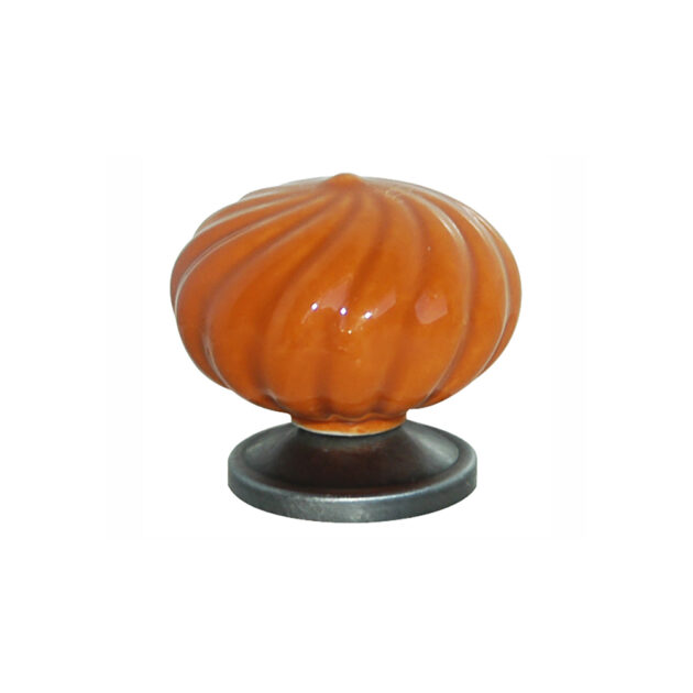 bouton-spirale-porcelaine-orange-vieux-fer-B0192-68